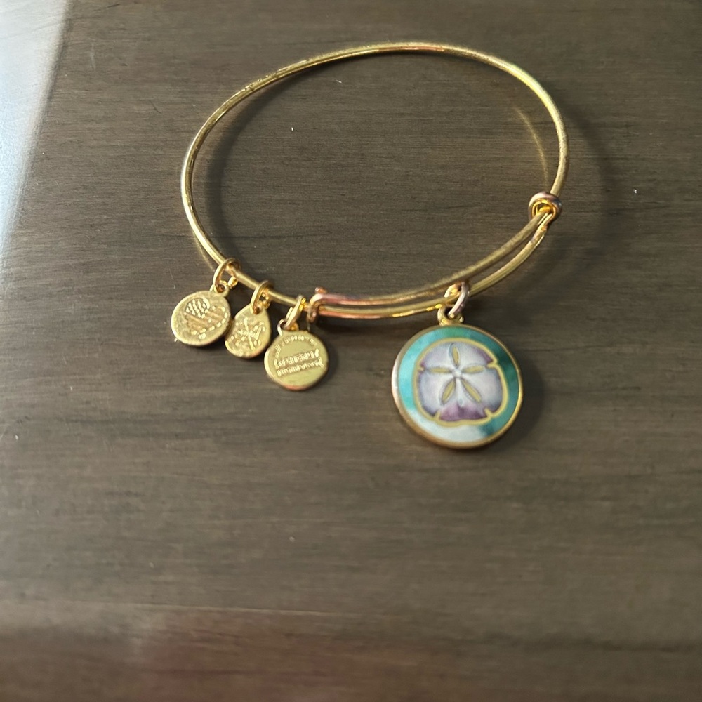 Alex and Ani Art Infusion Sand Dollar Gold Bracelet